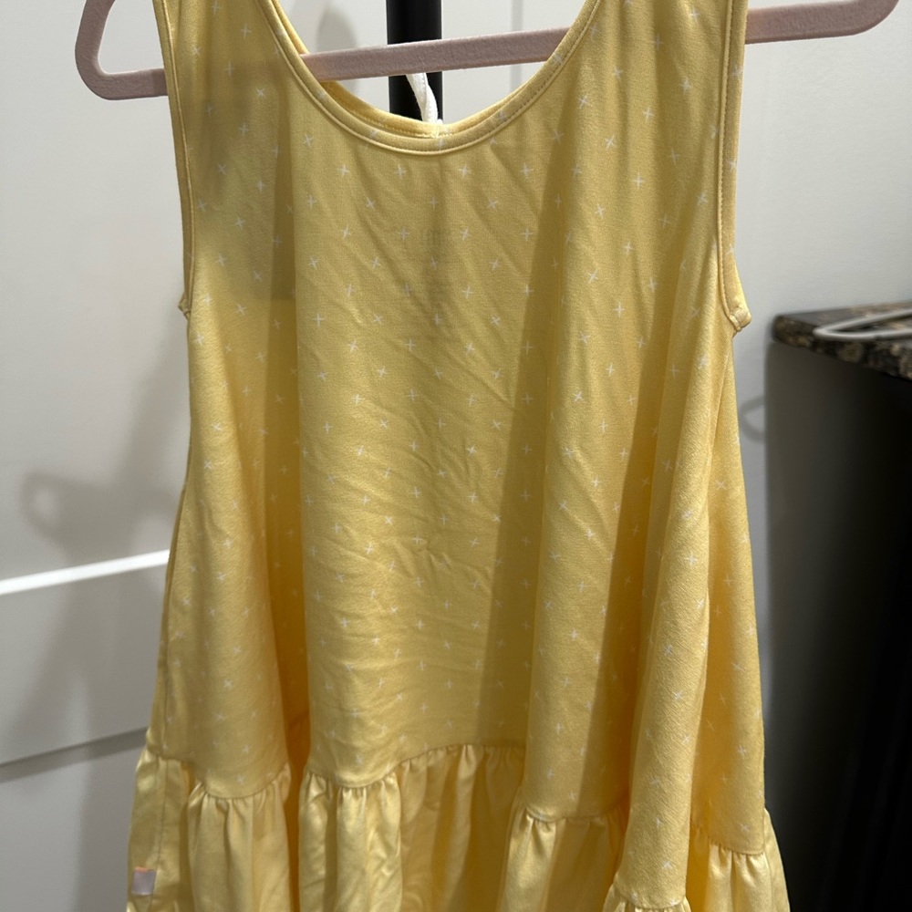 Yellow Sleeveless Ruffle Dress - Picture 3 of 6